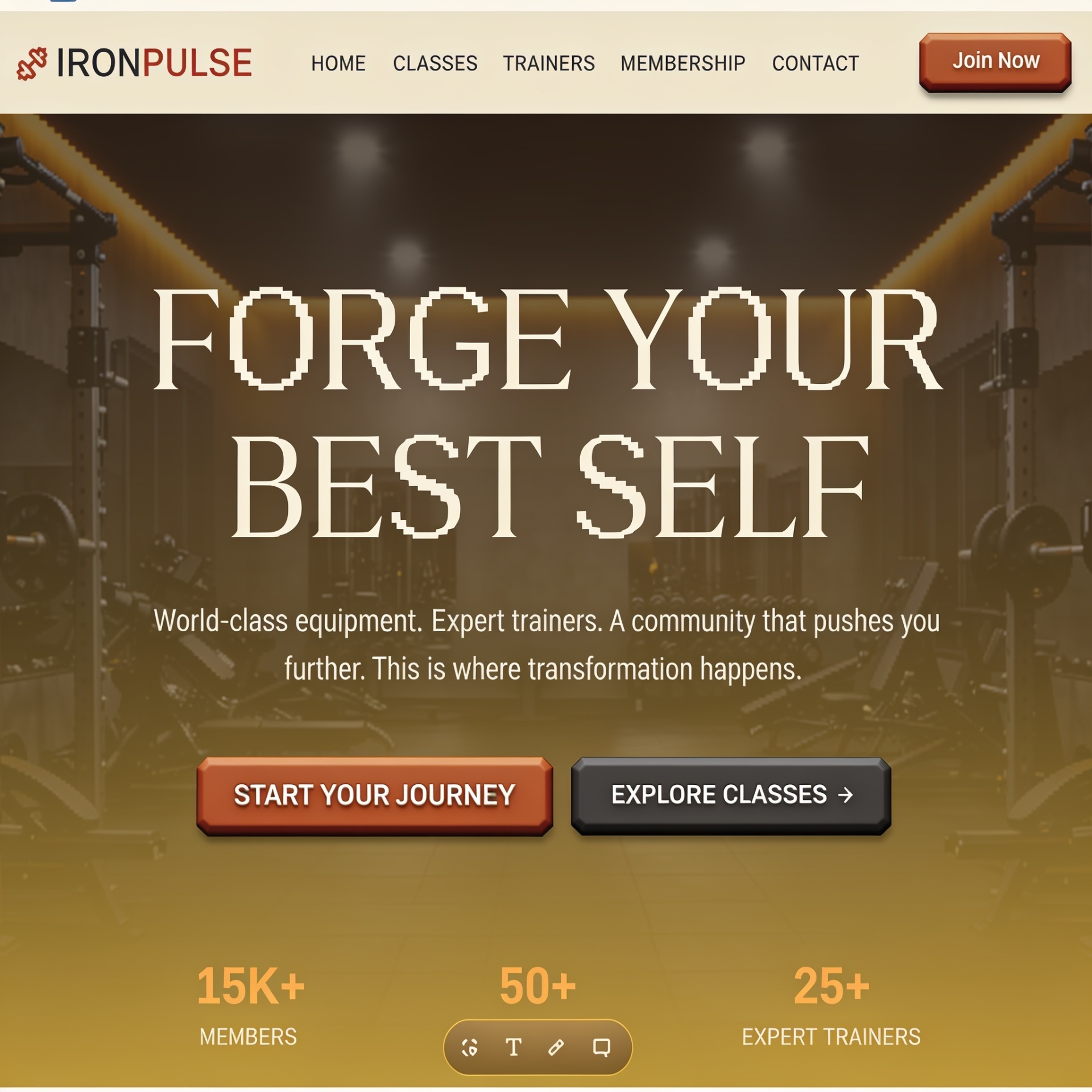 Old, outdated website design
