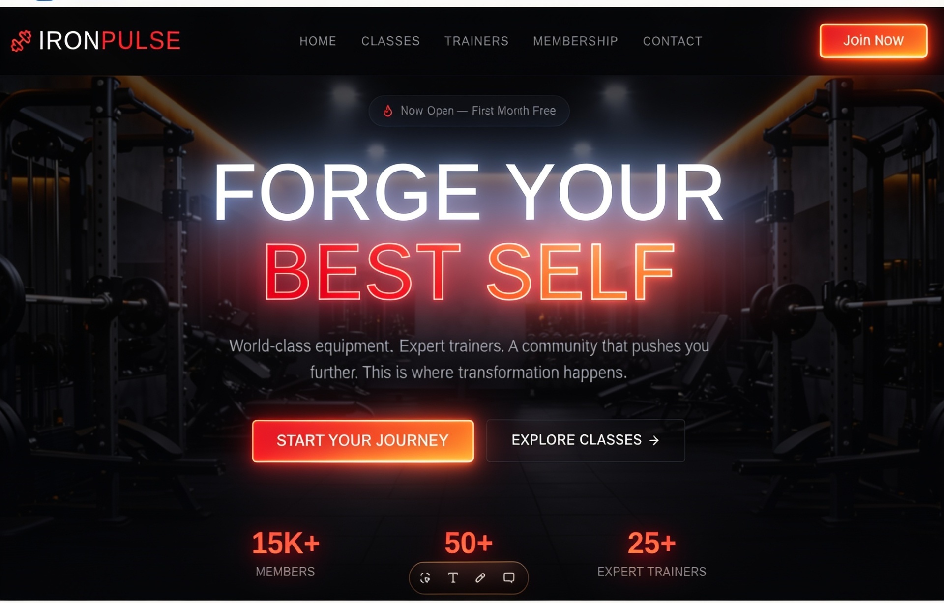 Modern redesigned website